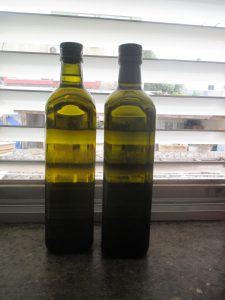 bouteilles d'huile